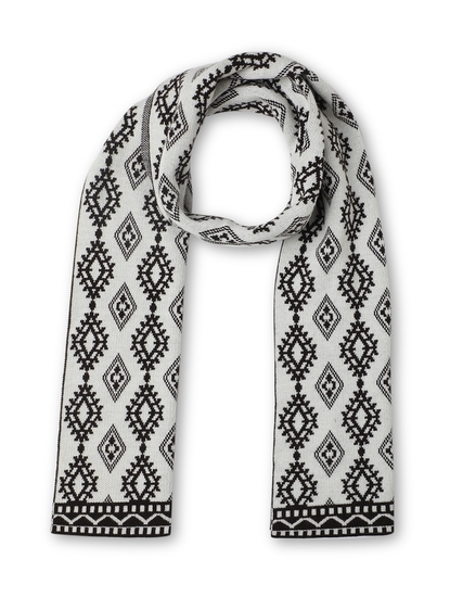 ADAN IN  Black & White AOP Scarf