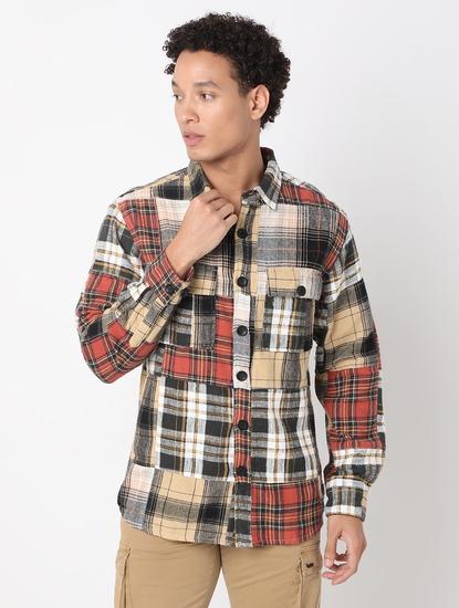 Shacket Full Sleeve Checkered Cotton Shirts