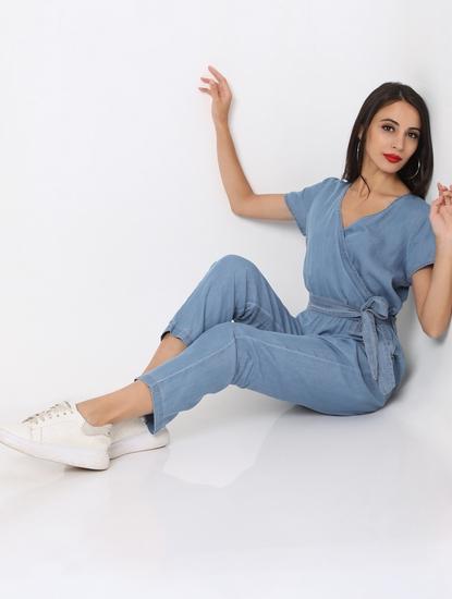 Jumpsuit with Waist Tie-Up