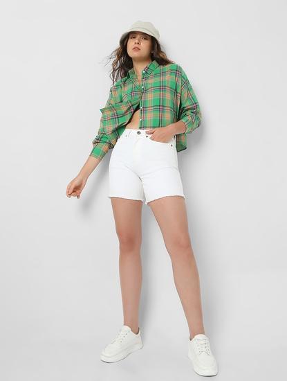 Solid Straight Fit Bermudas