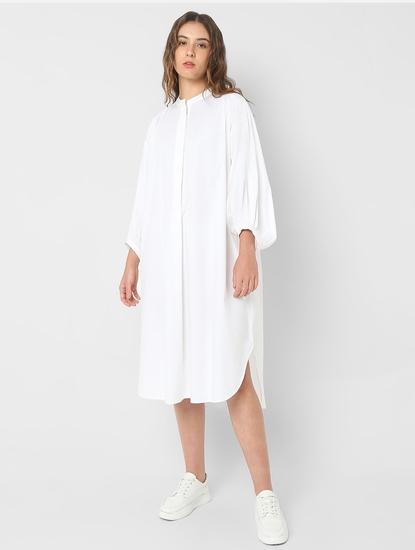 Oversized Mandarin Collar Dress