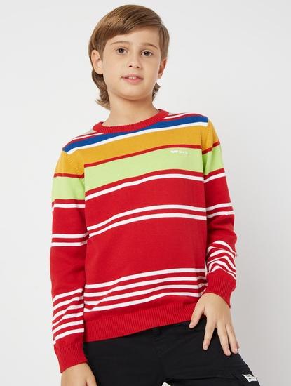 Striped Crew-Neck Sweater