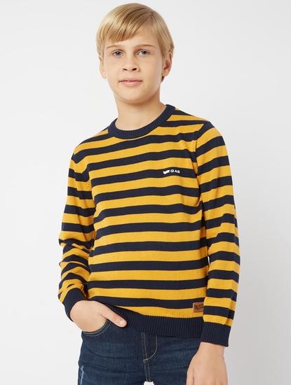 Striped Crew-Neck Sweater