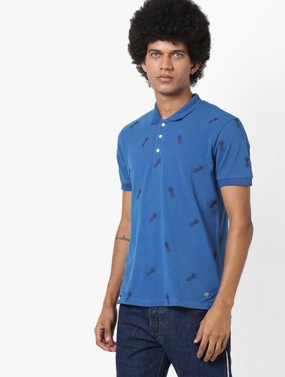 Ralph Pineapple Printed Slim Fit Polo T-shirt