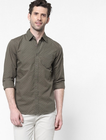 Printed Shirt with Patch Pocket