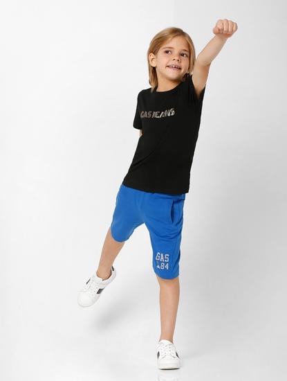 Boy's Logo Print Knit Shorts with Insert Pockets