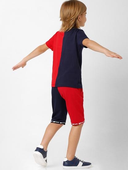 Boy's Colourblock Knit Shorts with Insert Pockets