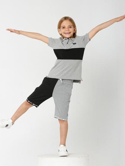Boy's Colourblock Knit Shorts with Insert Pockets