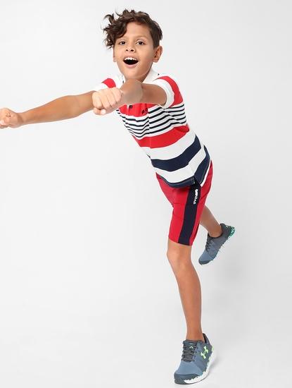 Boy's Colourblock Knit Shorts with Insert Pockets