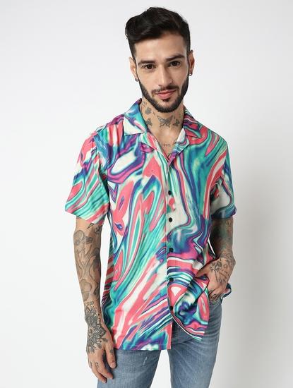 Boxy Fit Half Sleeve Printed Shirts