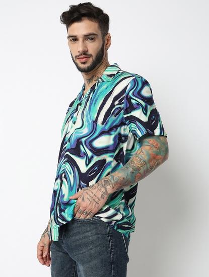 Boxy Fit Half Sleeve Printed Shirts