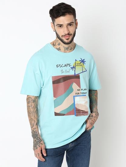 Boxy Fit Half Sleeve Printed T-Shirt