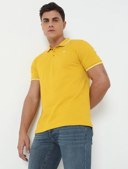 Regular Fit Solid Polo T-Shirt with Short Sleeve