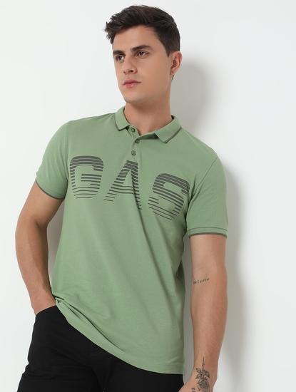 Regular Fit Printed Polo T-Shirt with Short Sleeve