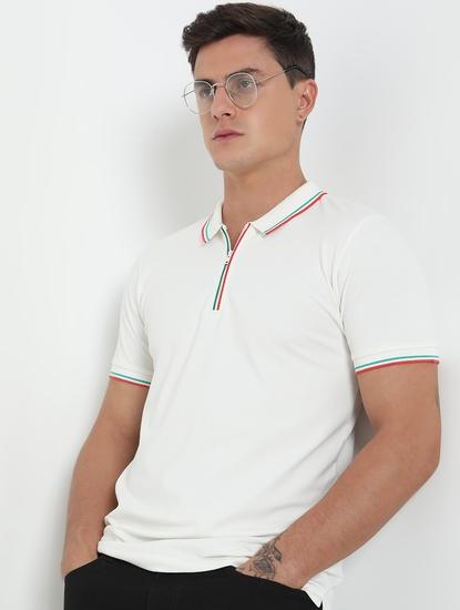 Regular Fit Solid Polo T-Shirt with Short Sleeve