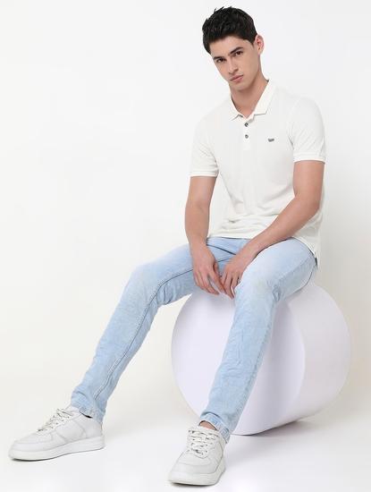 Regular Fit Solid Polo T-Shirt with Short Sleeve