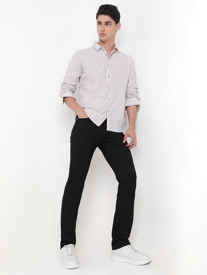 Slim Fit Solid Trousers