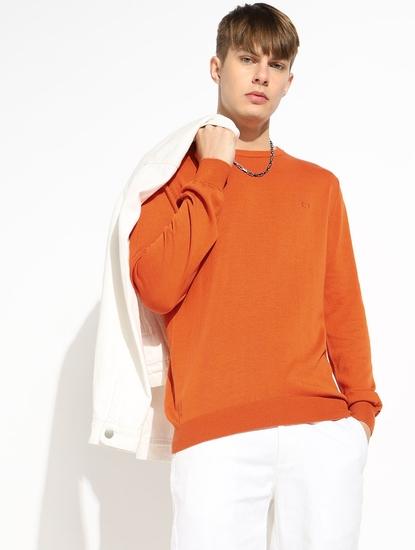 Classic Crew Neck Full Sleeve Solid Sweater