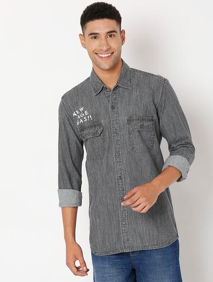 Zephyr Chalk Shirt with Flap Pockets