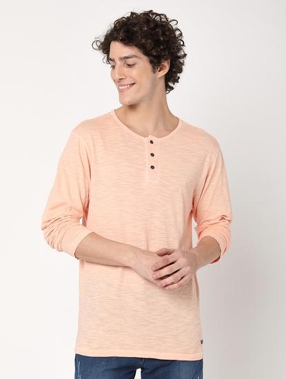 Heathered CPD Slim Fit Henley T-shirt