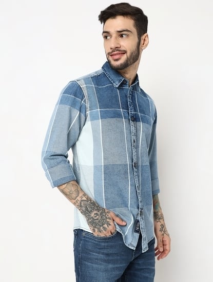 Relaxed Fit Full Sleeve Checks Shirts