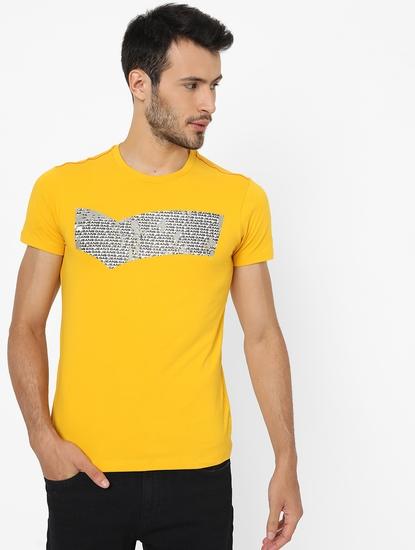 Logo Print Crew-Neck Slim Fit T-shirt