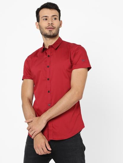 Slim Fit Shirt with Short Sleeves