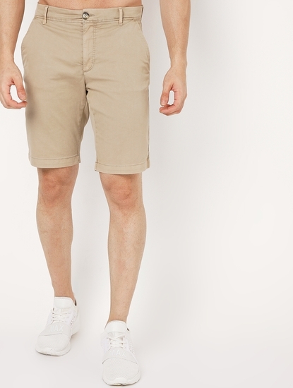 Men's Grimm Short Up Beige Solid Short