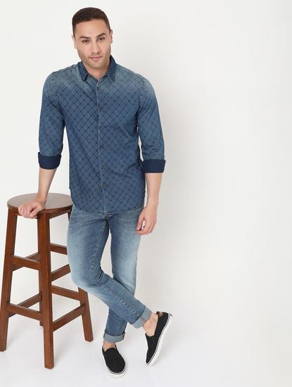 Sir Det Printed Slim Fit Shirt