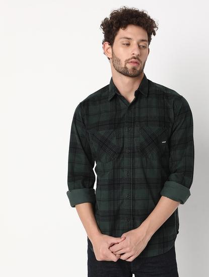 Regular Fit Full Sleeve Checkered Cotton Shirts