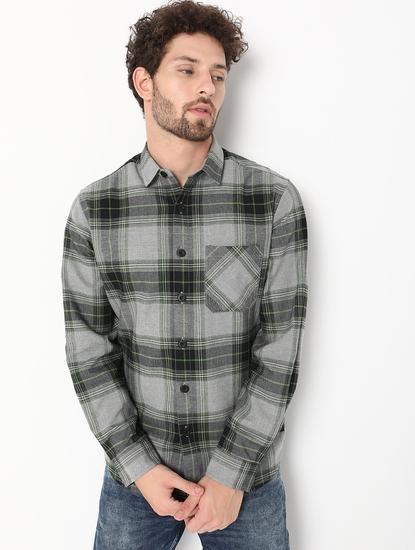 Regular Fit Full Sleeve Checkered Polycotton Shirts