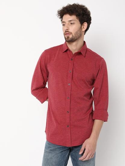 Slim Fit Full Sleeve Solid Polyester Shirts