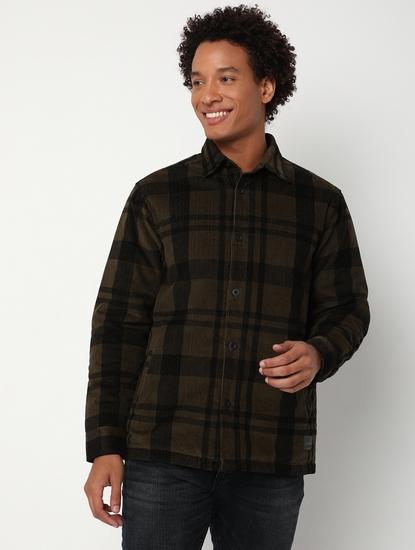 Full Sleeve Regular Collar Checkered Polycotton Shacket