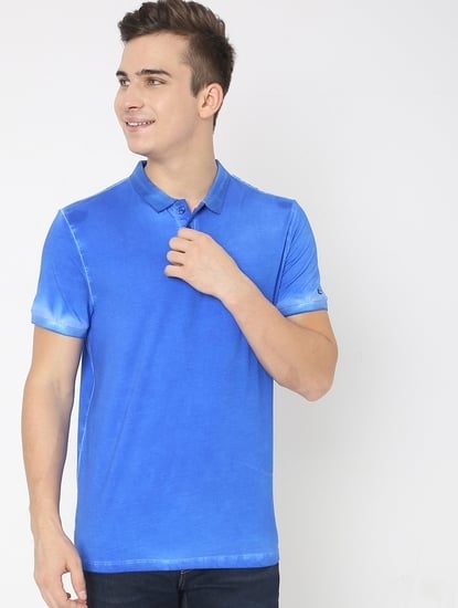 Washed Slim Fit Polo T-shirt