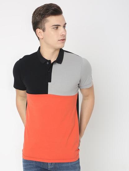 Colourblock Slim Fit Polo T-shirt