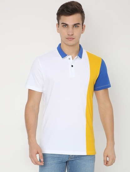 Colourblock Slim Fit Polo T-shirt