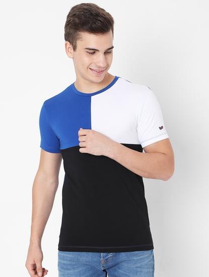 Colourblock Slim Fit Crew-Neck T-shirt