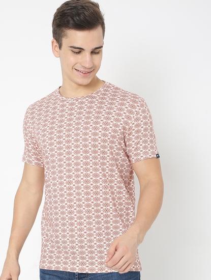 Floral Print Slim Fit Crew-Neck T-shirt