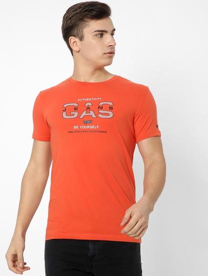 Brand Print Slim Fit Crew-Neck T-shirt