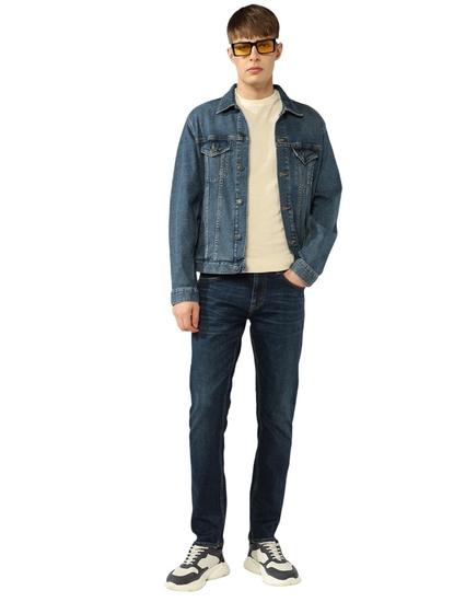 Relaxed Slim Fit Zippered Fly Denim