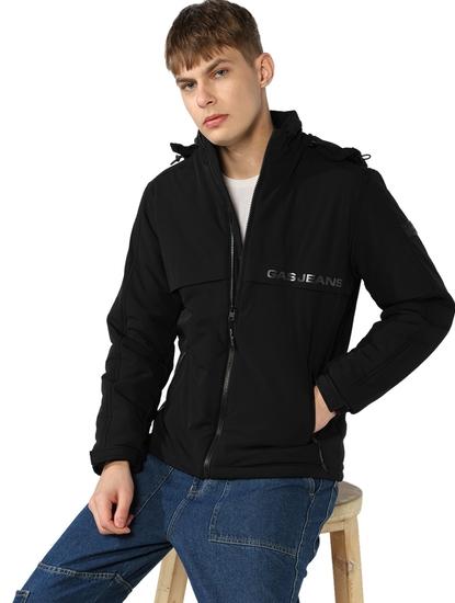 Regular Fit Jacket with Detachable Hood