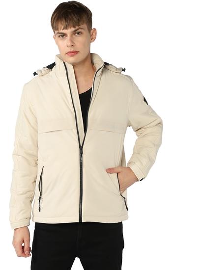 Regular Fit Jacket with Detachable Hood