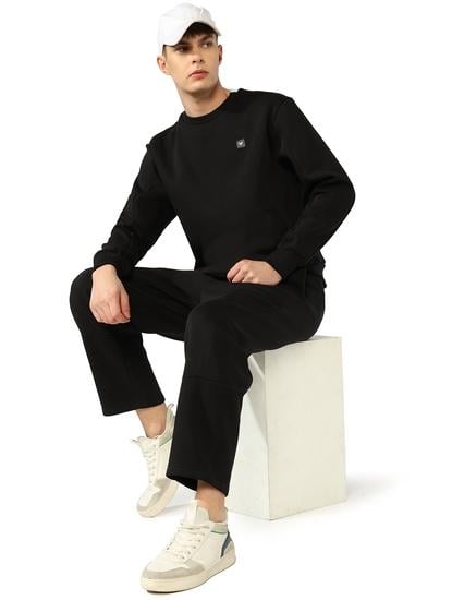 Regular Fit Sweatshirt with Cut and Sew Panels