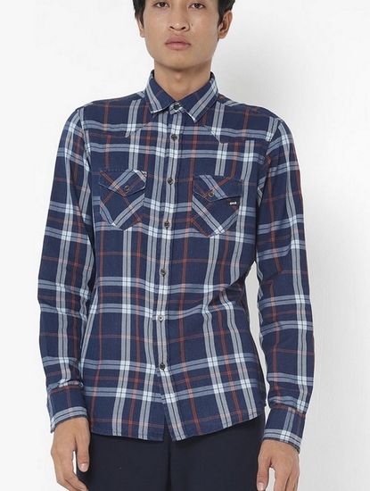 Kant Checked Shirt with Flap Pockets