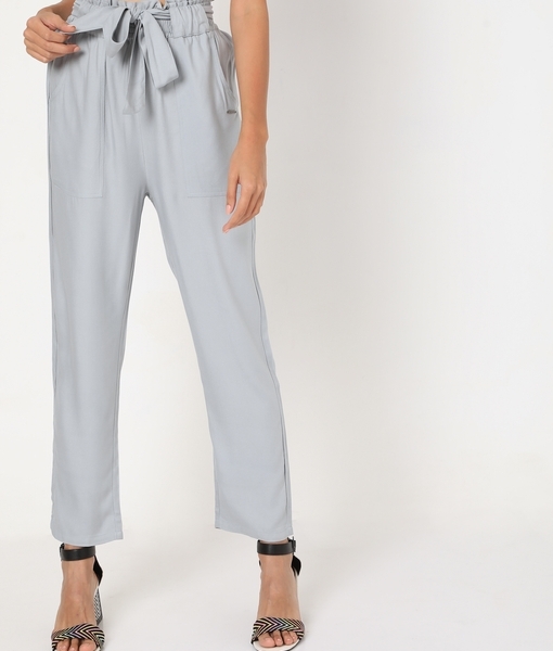 Buy 80s Suit Pants Women High Waist 30 Women's Suit Trousers Medium Grey High  Waisted Tapered Leg Trousers 30 Gray Cigarette Pants Women Size M Online in  India 