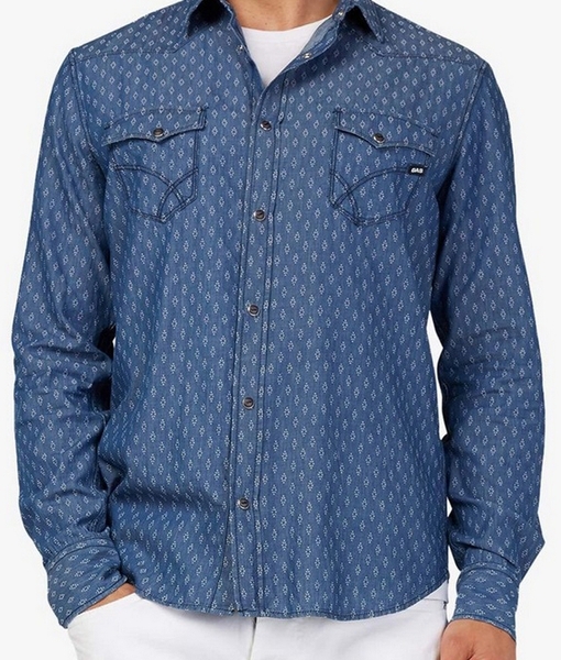 QWZNDZGR Mens Regular Fit Long Sleeve Denim Shirt Button Down Henley  Chambray Shirt - Walmart.com