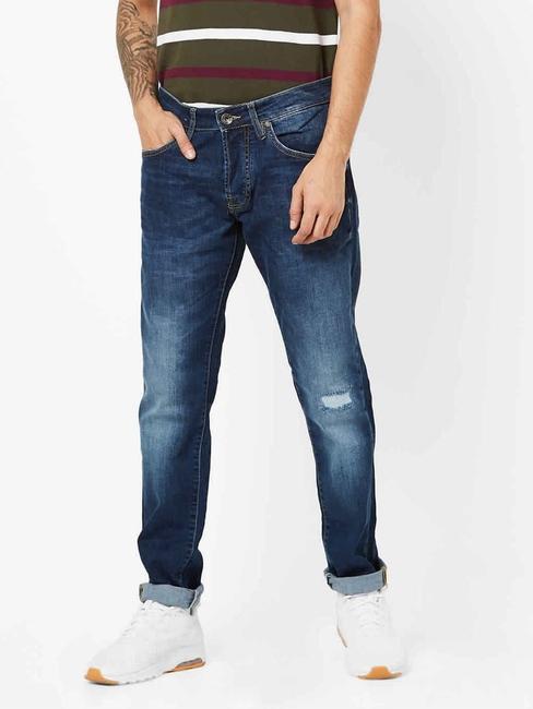 Men's Norton Carrot Fit Dark Blue Jeans