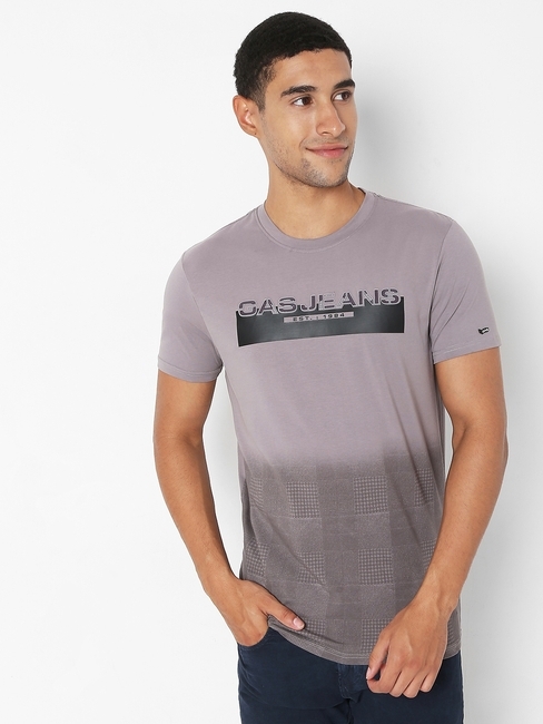 Printed Slim Fit Crew-Neck Cotton T-shirt