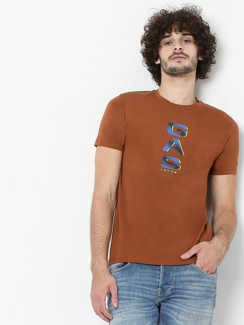 Scuba Duo Logo Print Slim Fit Crew-Neck T-shirt