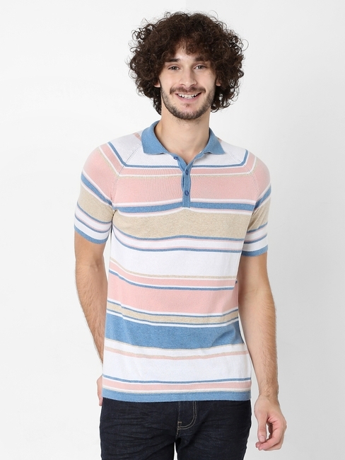 Astri Slim Fit Striped Polo T-shirt